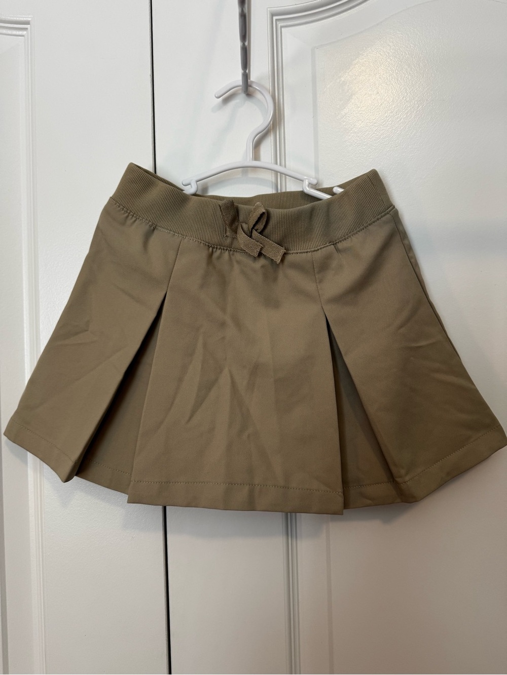 French Toast Classic Pleated Skort - Tan